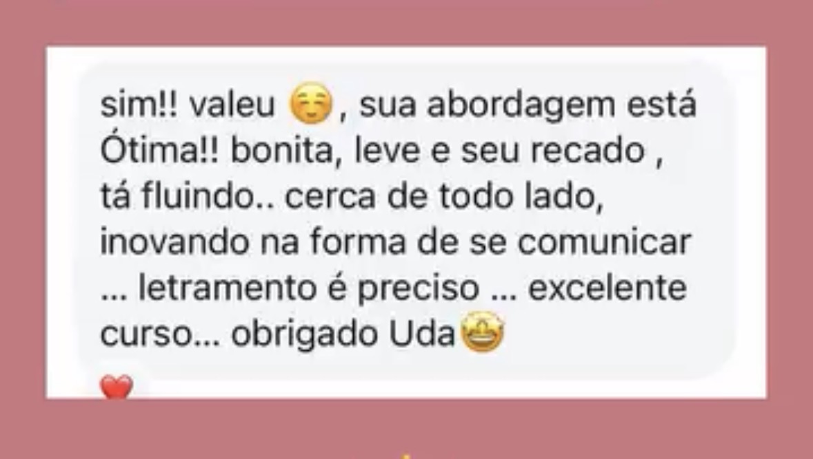 Depoimento de aluno 1